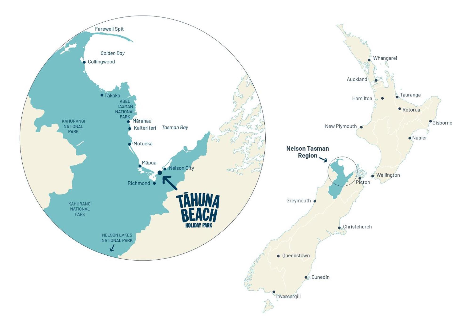 Tahuna Beach Holiday Park 纳尔逊 外观 照片